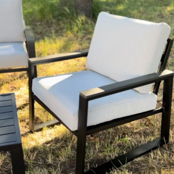 conjunto de sofá y sillones de aluminio para exterior