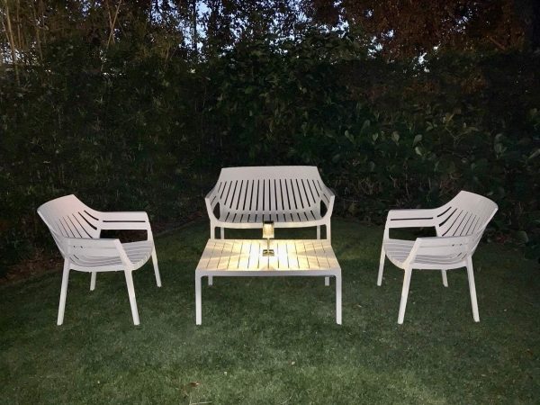 conjunto de sillones de jardín de polipropileno con filtro UV