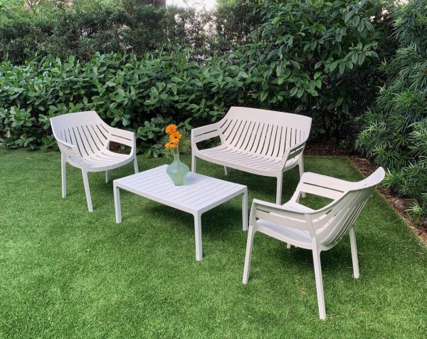 conjunto de sillones de jardín de polipropileno con filtro UV