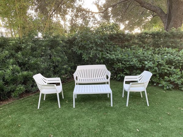 conjunto de sillones de jardín de polipropileno con filtro UV