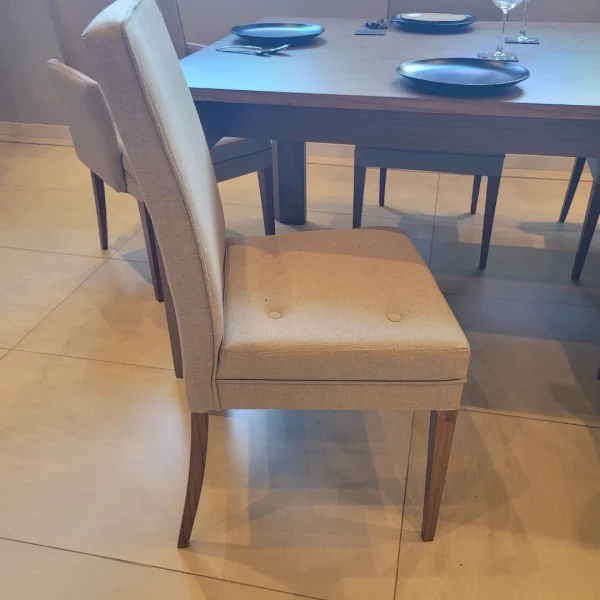 silla y sillón cabecero con tapicería a elección