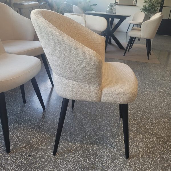 silla de chenille y patas negras Aurélie