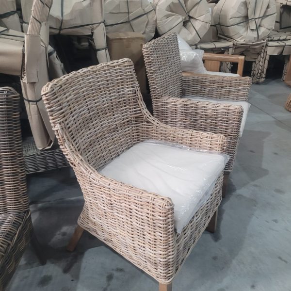 silla de ratán natural
