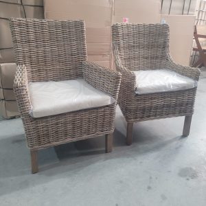 silla de ratán natural