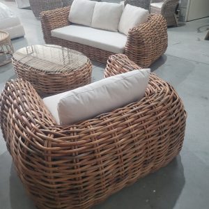 conjunto de sofá y sillones de ratán natural Baoshan