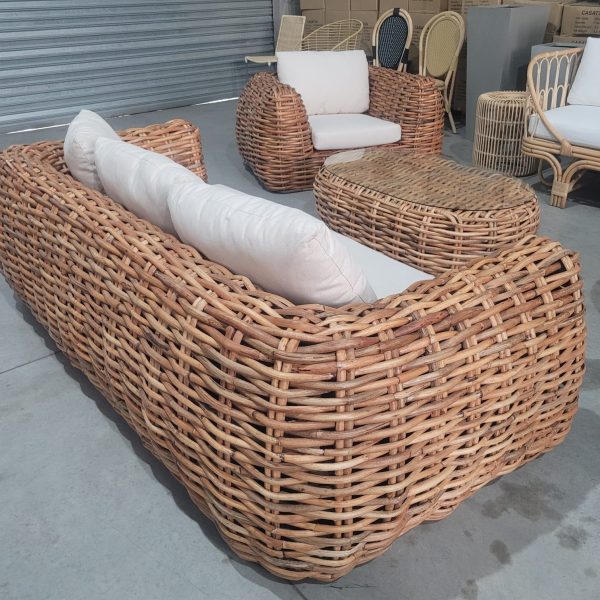 conjunto de sofá y sillones de ratán natural Baoshan