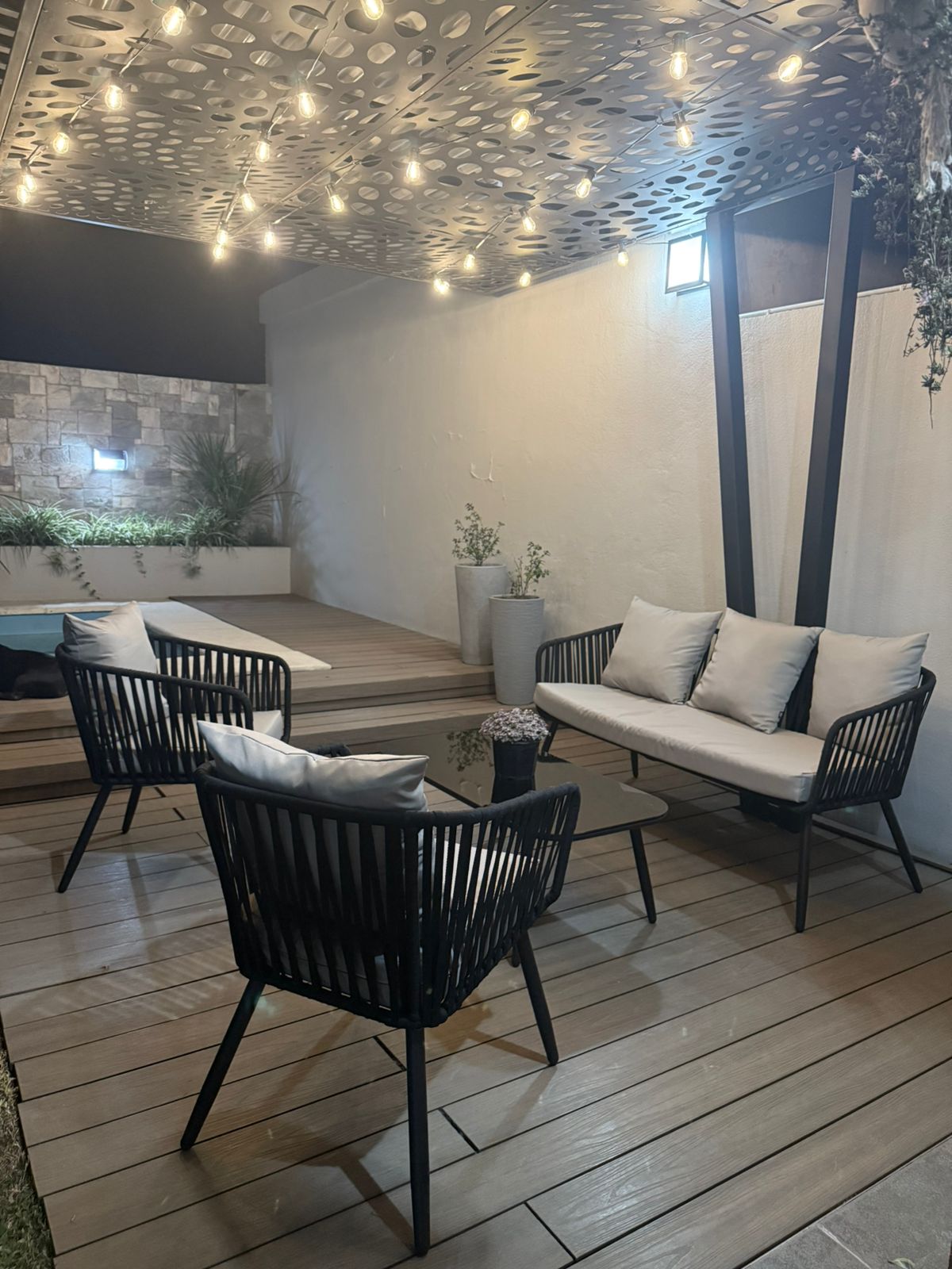 conjunto tripoli de aluminio y cuerda