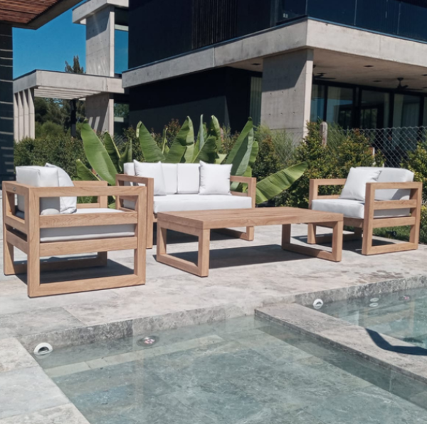 conjunto de sillones de exterior de PVC