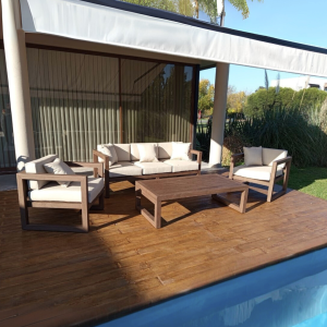 conjunto de sillones de exterior de PVC