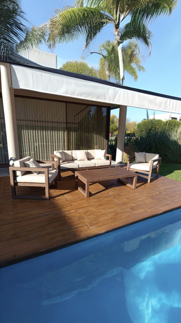 conjunto de sillones de exterior de PVC