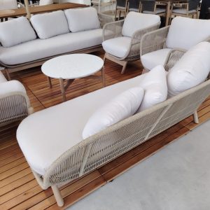 conjunto de madera de acacia y cuerda Maurice