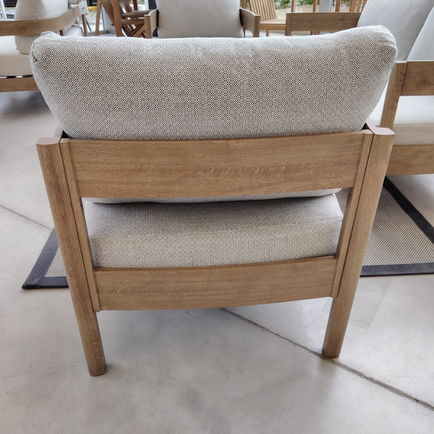 Conjunto de sillones de aluminio simil madera Saronikos