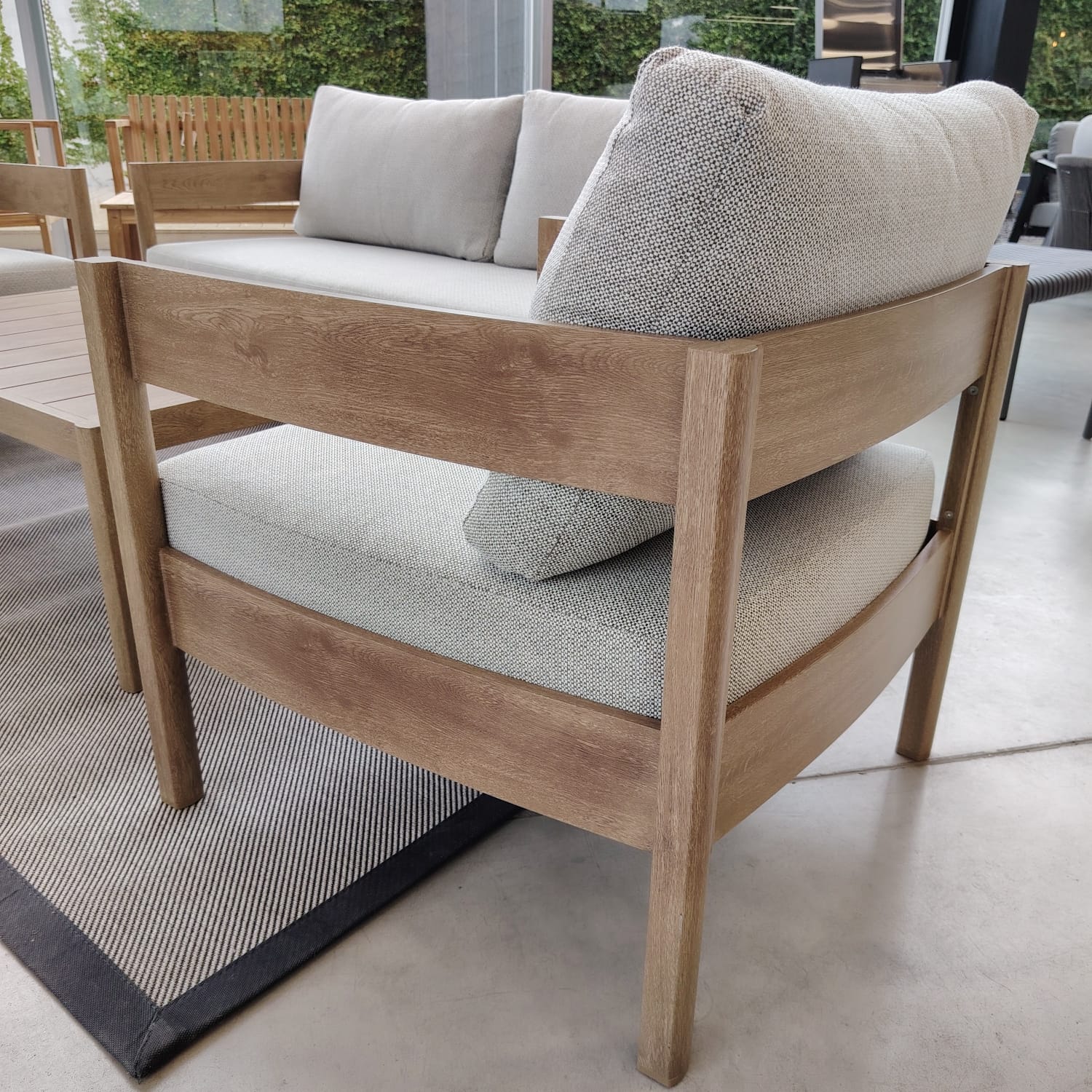 Conjunto de sillones de aluminio simil madera Saronikos