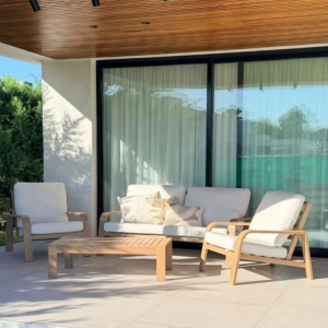conjunto de aluminio simil madera Ascarat