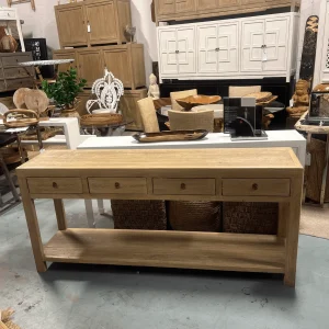 Consola de madera recuperada Elara
