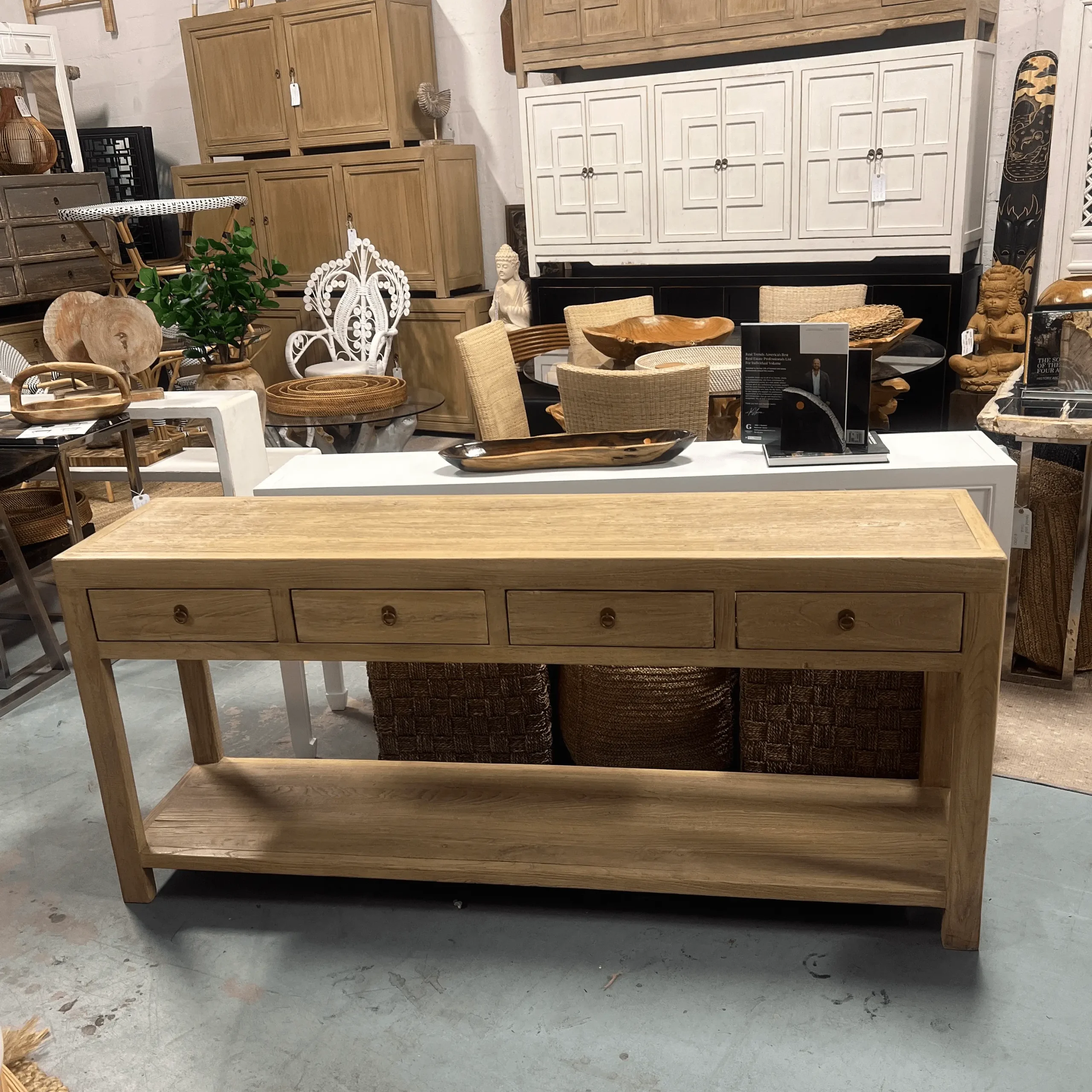 Consola de madera recuperada Elara